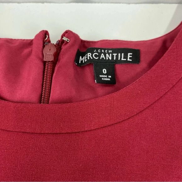 J. Crew Mercantile Womens 0 Burgundy Maroon Tank Fitted Knee Length Dress - Picture 5 of 6